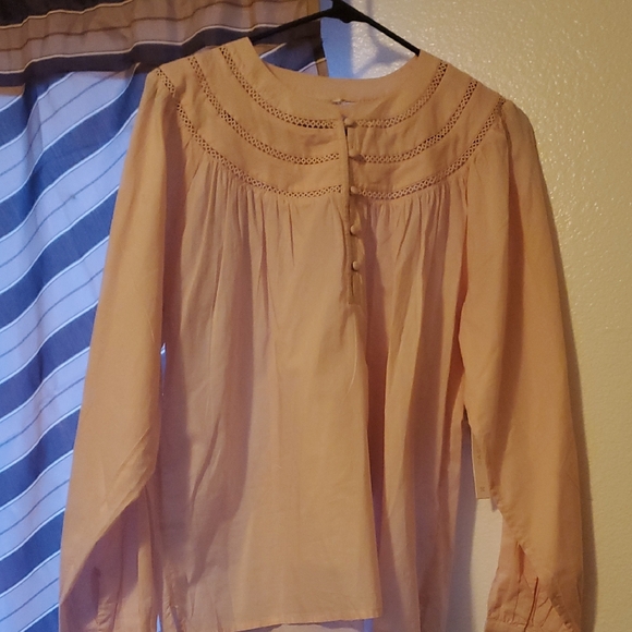 Nordstrom Tops - Nordstrom Light Pink Blouse with Lace Detail